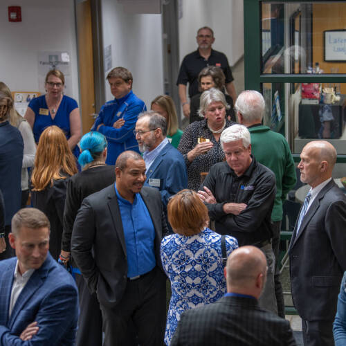 GVSU is among five universities that offer classes in partnership with Northwestern Michigan College. All five had operated from NMC's University Center, near Boardman Lake in Traverse City. The partners celebrated their new location in the Beckett Bui...